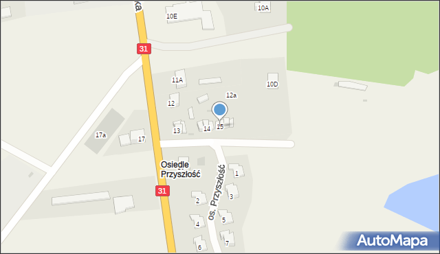 Witnica, Chojeńska, 15, mapa Witnica