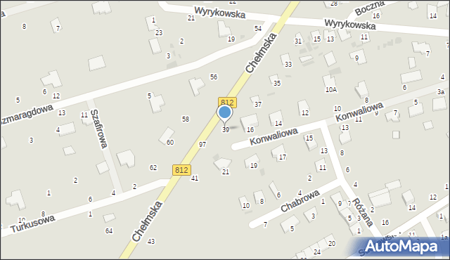 Włodawa, Chełmska, 39, mapa Włodawa