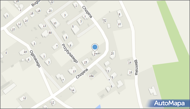 Włoszakowice, Chopina Fryderyka, 17, mapa Włoszakowice