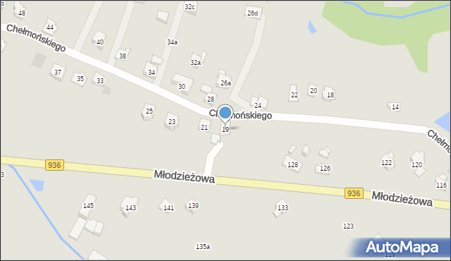 Wodzisław Śląski, Chełmońskiego Józefa, 19, mapa Wodzisławia Śląskiego