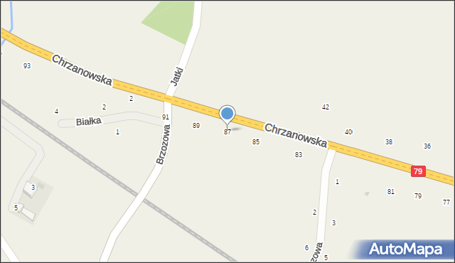 Wola Filipowska, Chrzanowska, 87, mapa Wola Filipowska