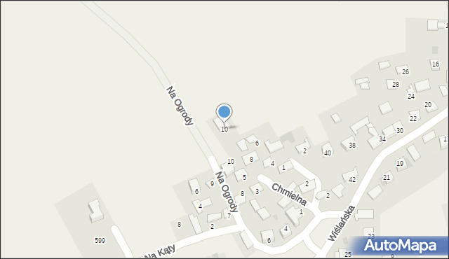 Wołowice, Chmielna, 10, mapa Wołowice