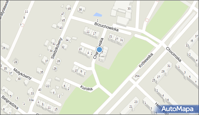 Wrocław, Charkowska, 3, mapa Wrocławia