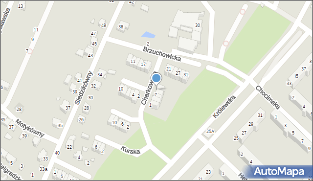 Wrocław, Charkowska, 9, mapa Wrocławia