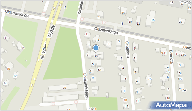 Wrocław, Chełmońskiego Józefa, 3A, mapa Wrocławia
