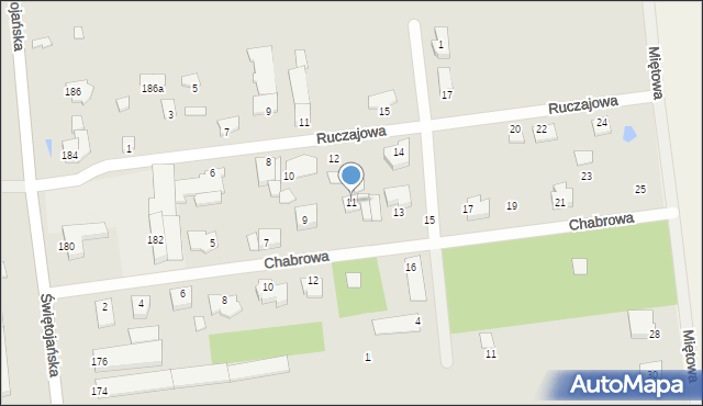 Wyszków, Chabrowa, 11, mapa Wyszków