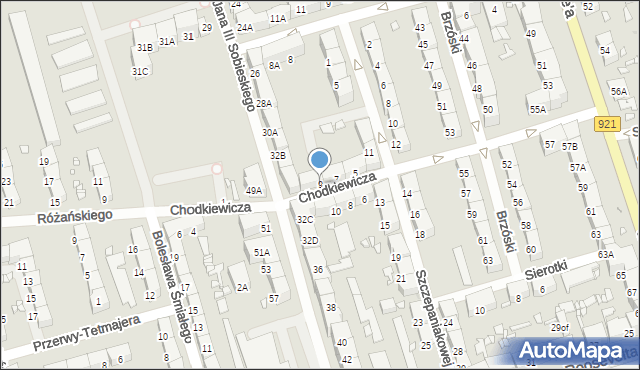 Zabrze, Chodkiewicza Jana Karola, hetm., 9, mapa Zabrza