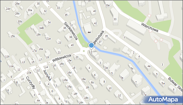 Zakopane, Chałubińskiego Tytusa, 1, mapa Zakopanego