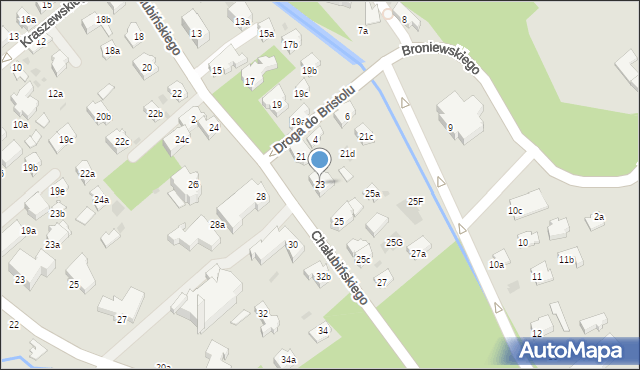 Zakopane, Chałubińskiego Tytusa, 23, mapa Zakopanego