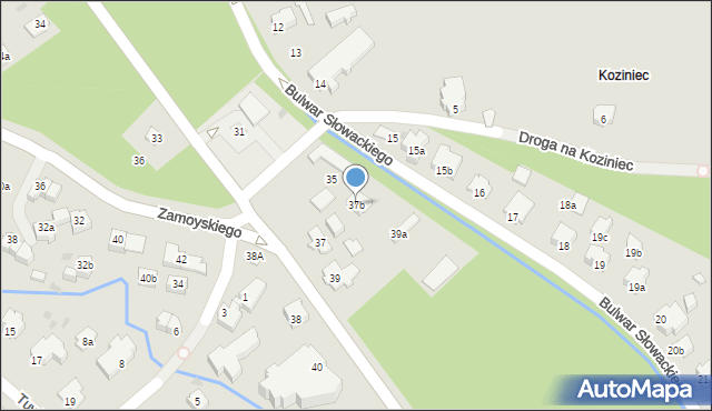 Zakopane, Chałubińskiego Tytusa, 37b, mapa Zakopanego