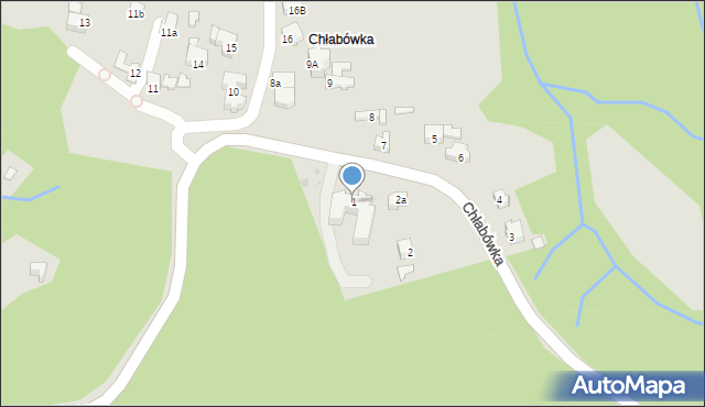 Zakopane, Chłabówka, 1, mapa Zakopanego