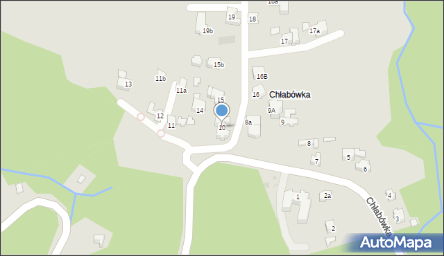 Zakopane, Chłabówka, 10, mapa Zakopanego