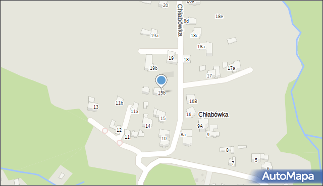 Zakopane, Chłabówka, 15b, mapa Zakopanego