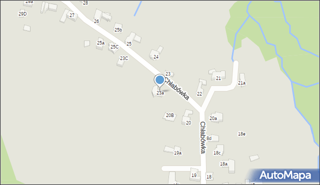 Zakopane, Chłabówka, 23a, mapa Zakopanego