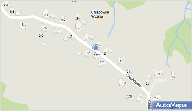 Zakopane, Chłabówka, 25C, mapa Zakopanego