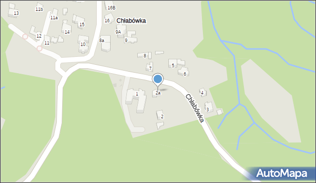 Zakopane, Chłabówka, 2a, mapa Zakopanego