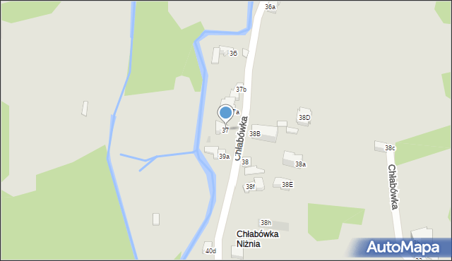 Zakopane, Chłabówka, 37, mapa Zakopanego