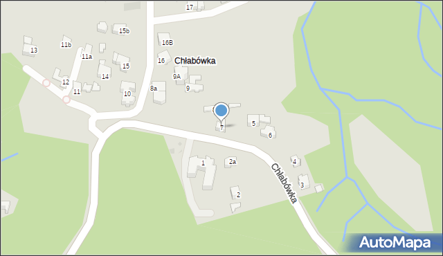 Zakopane, Chłabówka, 7, mapa Zakopanego