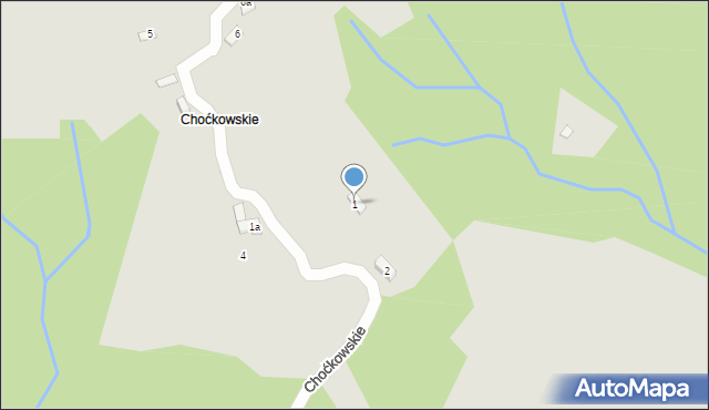 Zakopane, Choćkowskie, 1, mapa Zakopanego