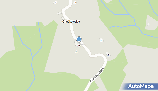 Zakopane, Choćkowskie, 1a, mapa Zakopanego