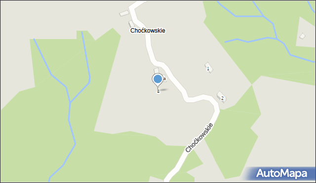 Zakopane, Choćkowskie, 4, mapa Zakopanego