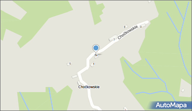 Zakopane, Choćkowskie, 6a, mapa Zakopanego