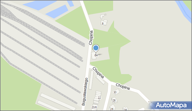 Zawadzkie, Chopina Fryderyka, 6A, mapa Zawadzkie