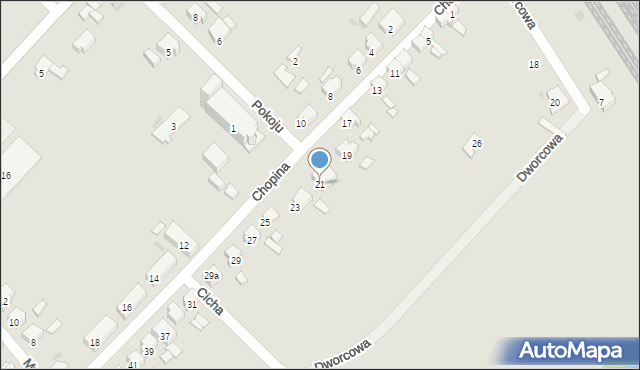 Zdzieszowice, Chopina Fryderyka, 21, mapa Zdzieszowice