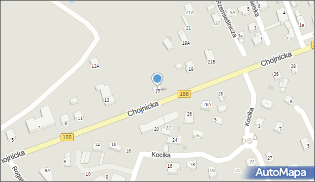 Złotów, Chojnicka, 15, mapa Złotów