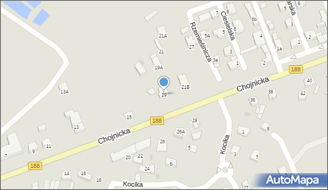 Złotów, Chojnicka, 19, mapa Złotów