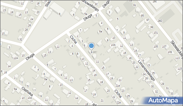 Aleksandrów Kujawski, Cicha, 7, mapa Aleksandrów Kujawski