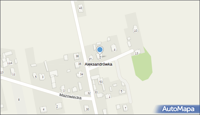 Aleksandrówka, Cicha, 2, mapa Aleksandrówka