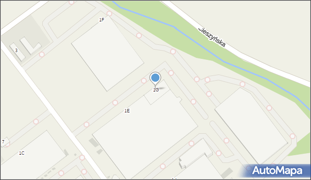 Bażanowice, Cieszyńska, 1G, mapa Bażanowice