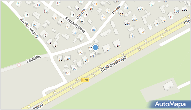 Białystok, Ciołkowskiego Konstantego, 1/6, mapa Białegostoku