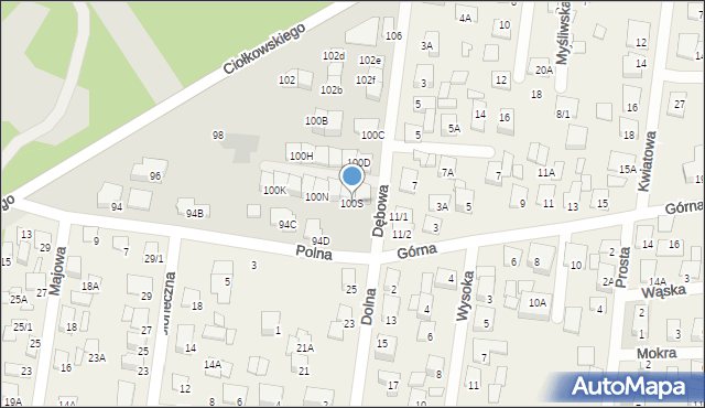 Białystok, Ciołkowskiego Konstantego, 100S, mapa Białegostoku