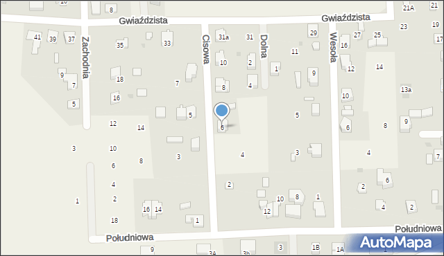 Bieniewice, Cisowa, 6, mapa Bieniewice