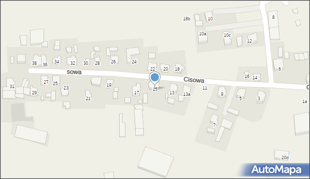 Bierzglinek, Cisowa, 15, mapa Bierzglinek