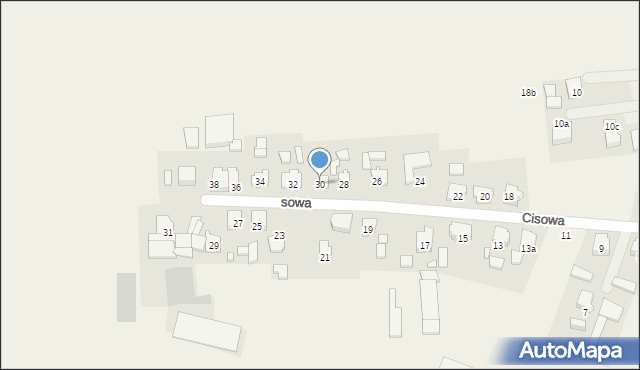 Bierzglinek, Cisowa, 30, mapa Bierzglinek