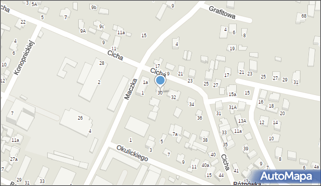 Biłgoraj, Cicha, 30, mapa Biłgoraj