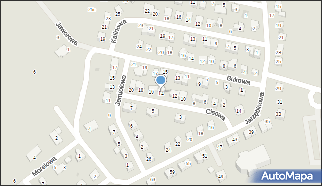 Bolesławiec, Cisowa, 14, mapa Bolesławca