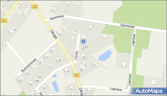 Borowina, Cicha, 4, mapa Borowina