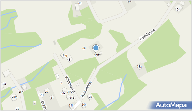 Brenna, Cisowa, 36F, mapa Brenna