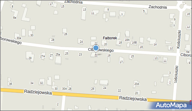 Brześć Kujawski, Ciborowskiego, 21, mapa Brześć Kujawski