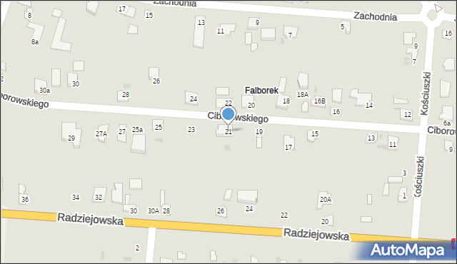 Brześć Kujawski, Ciborowskiego, 21, mapa Brześć Kujawski