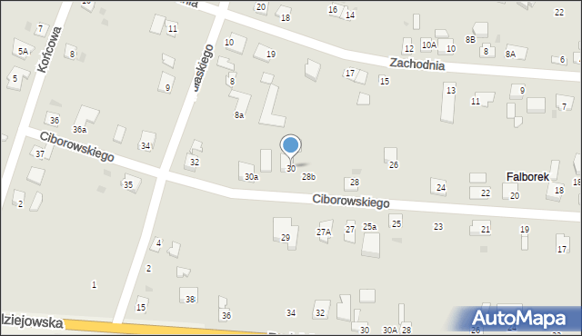 Brześć Kujawski, Ciborowskiego, 30, mapa Brześć Kujawski