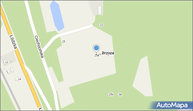 Brzoza, Ciechocińska, 25a, mapa Brzoza