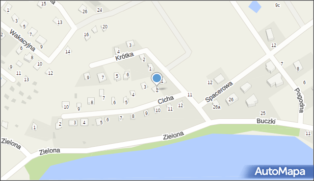 Buczki, Cicha, 2, mapa Buczki