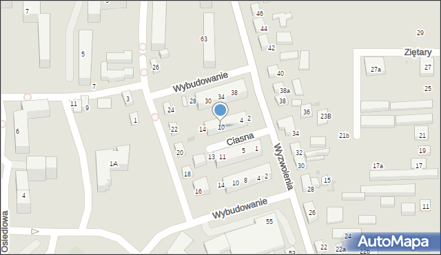 Bydgoszcz, Ciasna, 10, mapa Bydgoszczy
