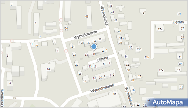 Bydgoszcz, Ciasna, 10, mapa Bydgoszczy