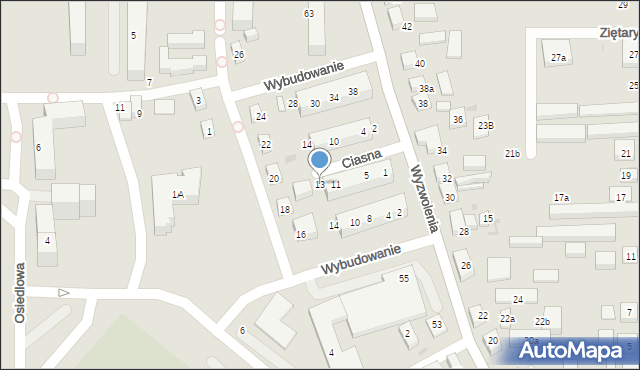Bydgoszcz, Ciasna, 13, mapa Bydgoszczy